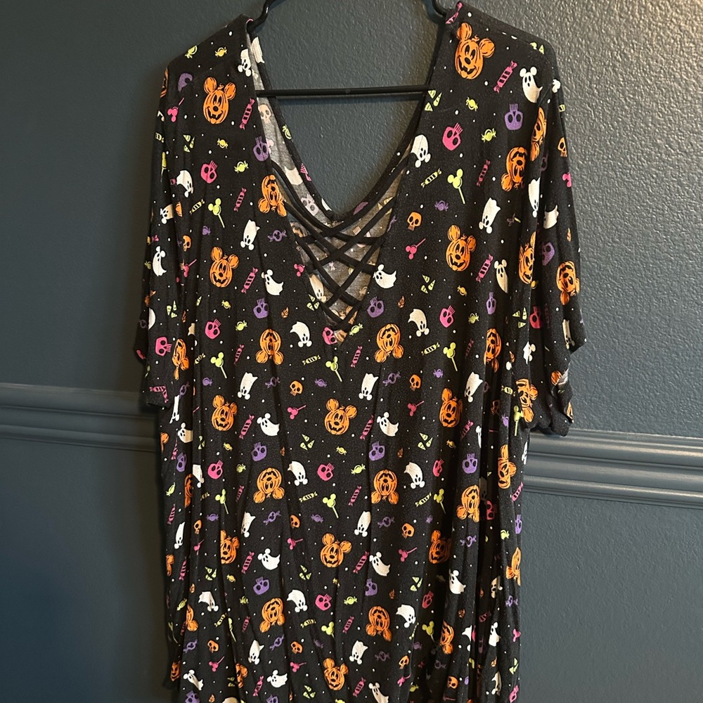 Disney Halloween Themed Blouse - Black and Orange